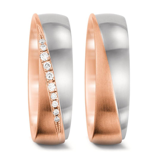 Ehering  Rosegold,  Weissgold