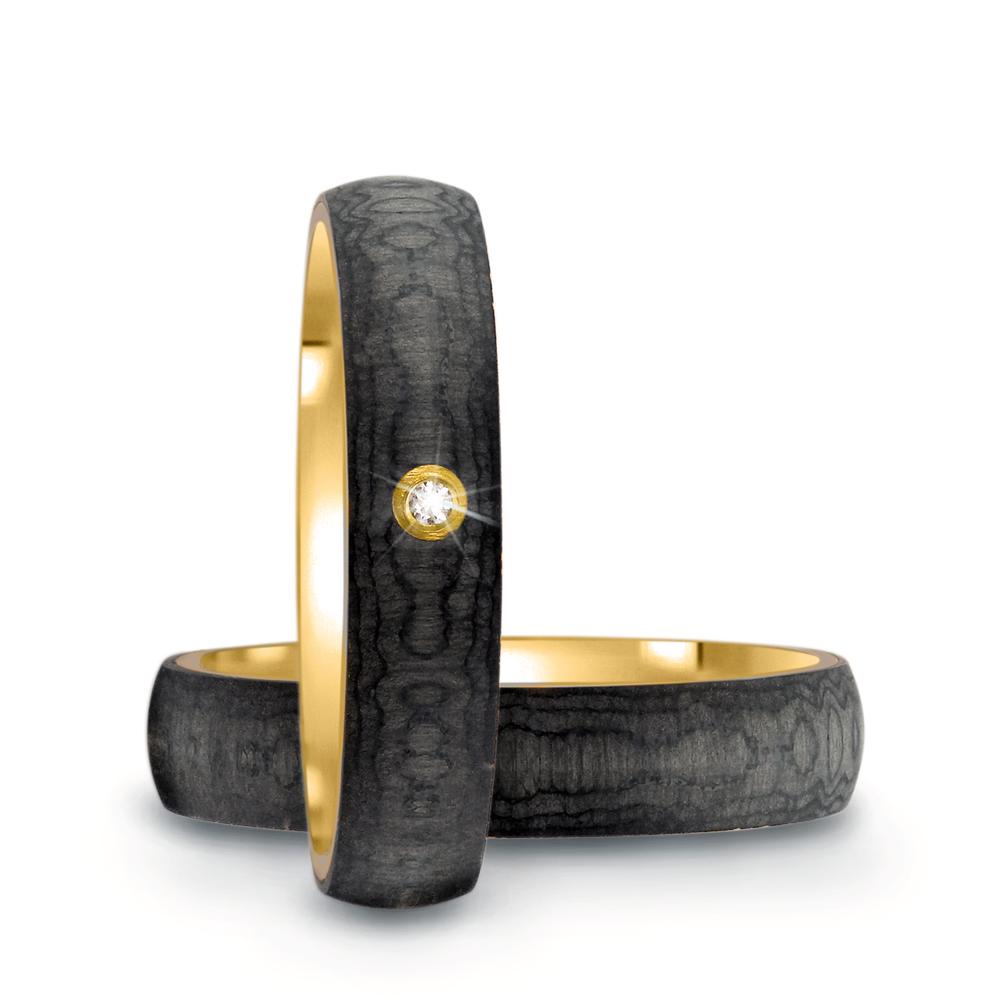 Ehering 585/14 K Gelbgold, Carbon