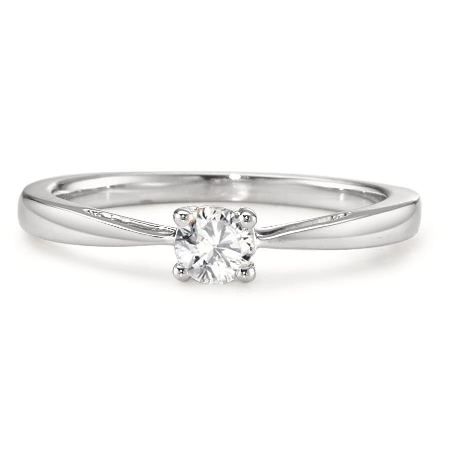 Solitär Ring 750/18 K Weissgold Diamant 0.25 ct, w-si