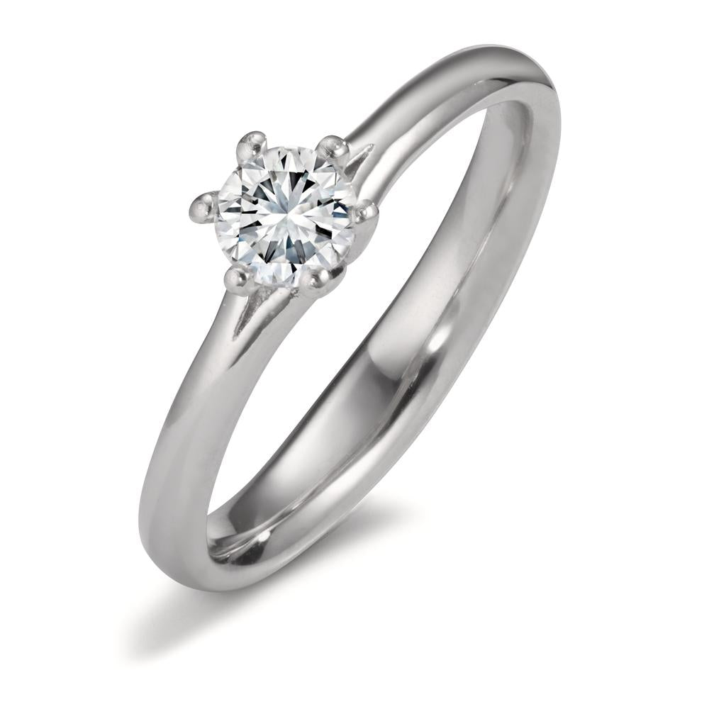 Solitär Ring 950 Platin Diamant 0.30 ct, w-si, GIA