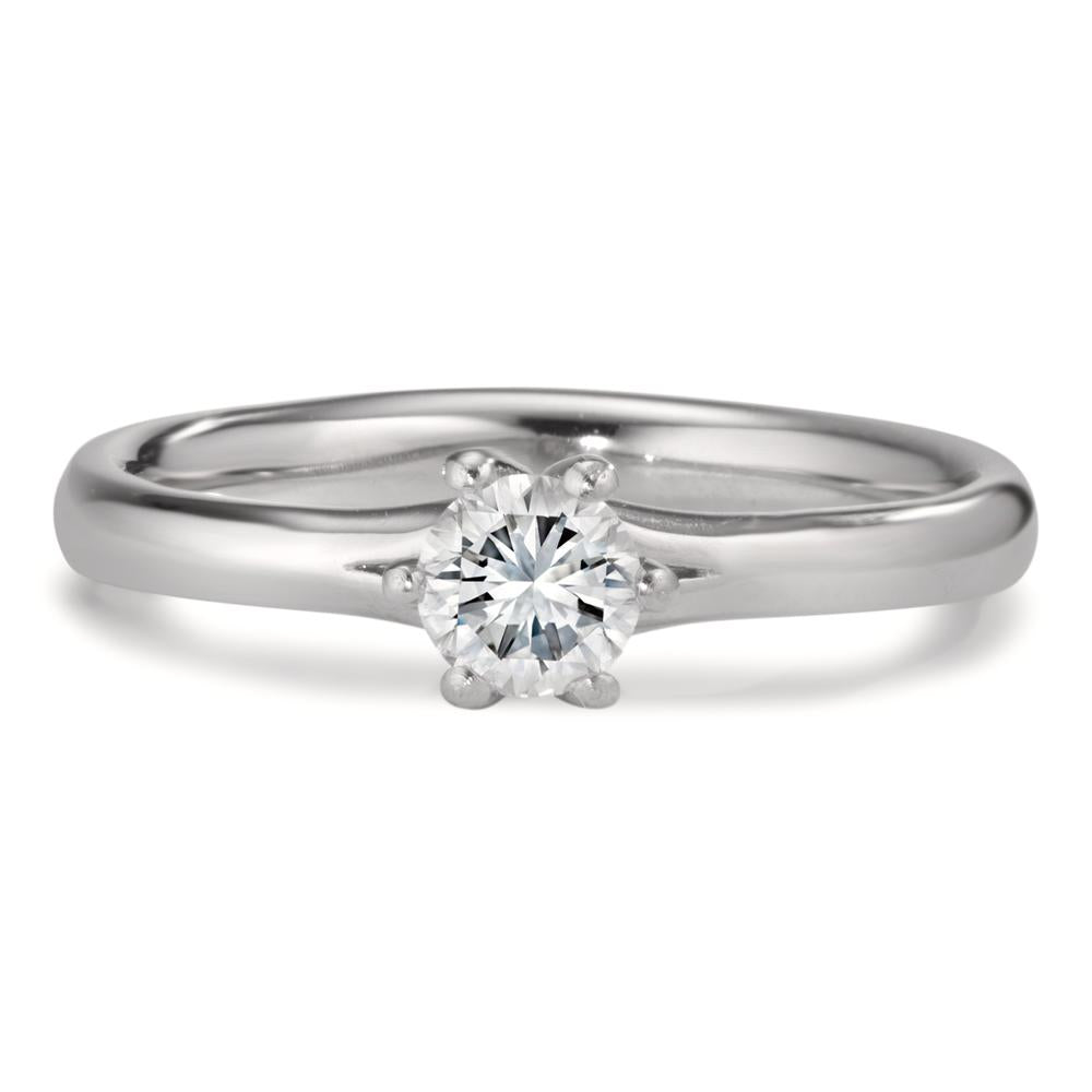 Solitär Ring 950 Platin Diamant 0.30 ct, w-si, GIA